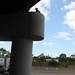 A cat is seen sitting on a concrete pylon under an overpass along I-94 on Tuesday. Photos courtesy of Humane Society of Huron Valley